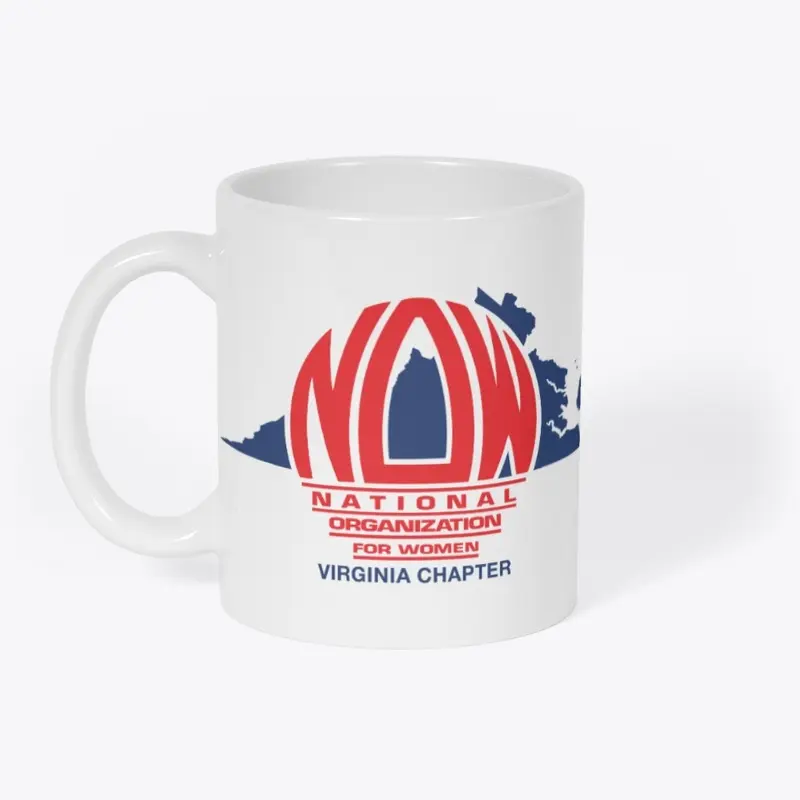 Virginia NOW logo and slogan mug